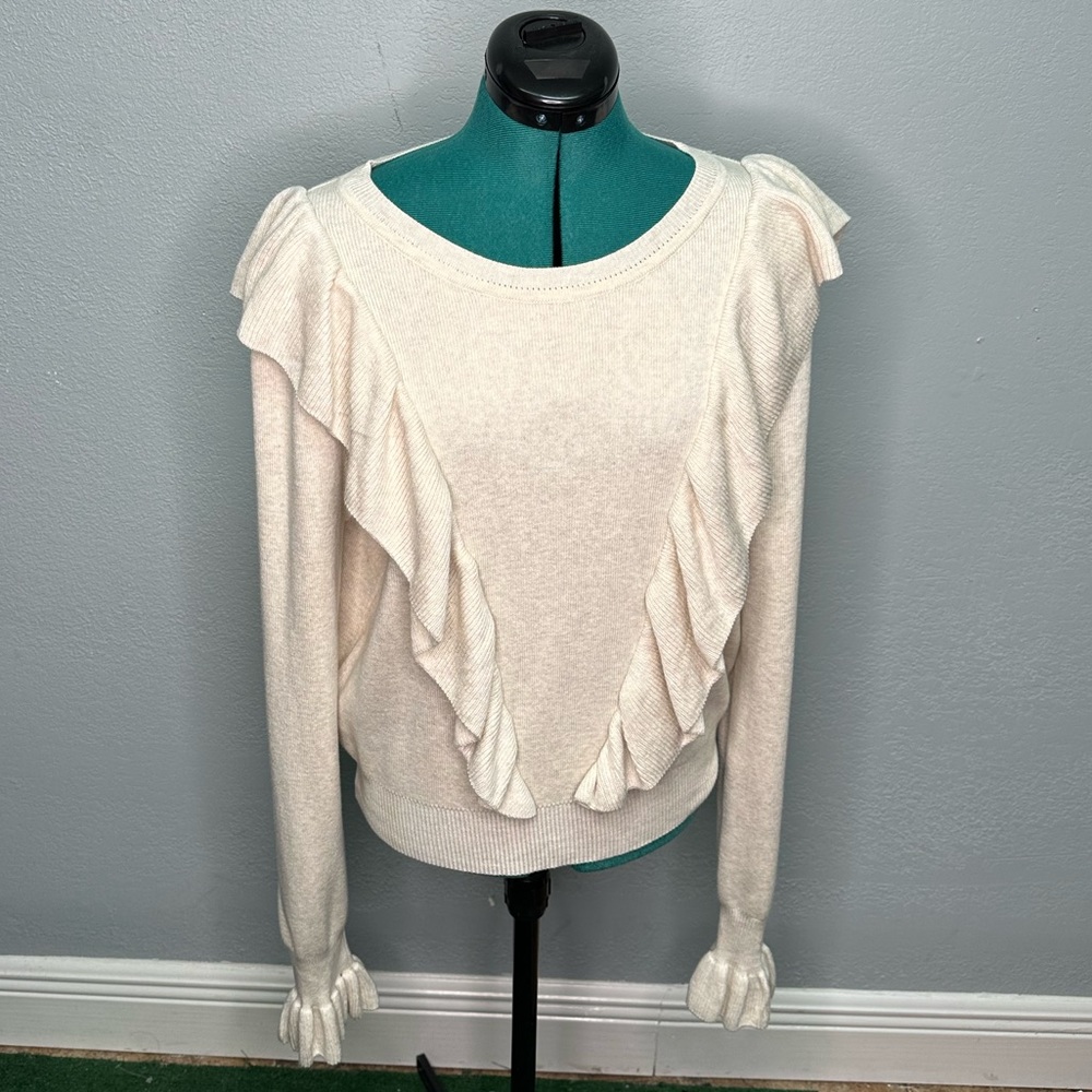 Lover riche long sleeve sweater with ruffles